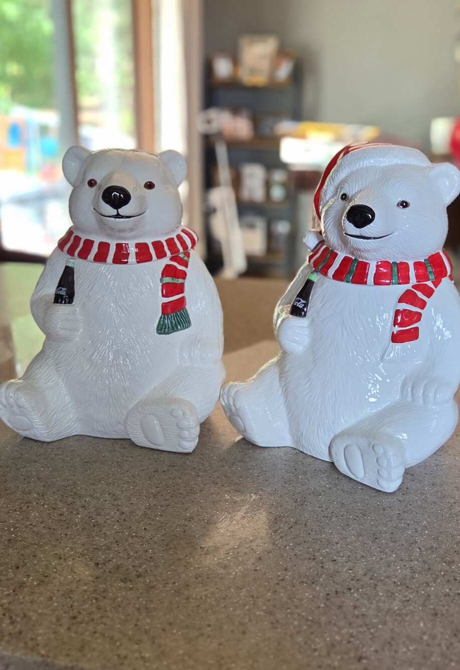 2 Coca Cola Polar Bear Cookie Jars
